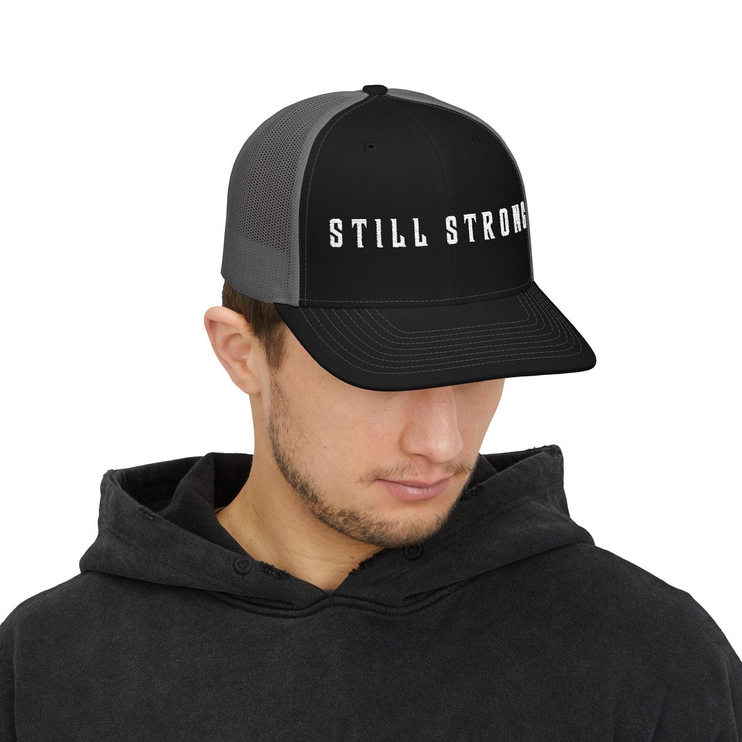 Still Strong Embroidered Snapback Trucker Cap - Still Strong, Adjustable Hat, Casual Style, Outdoor Activities, Great Gift for Him